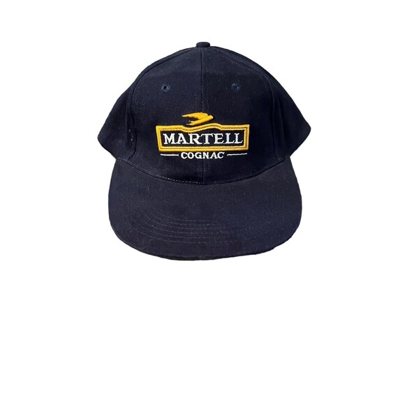 Martell Cognac Limited Edition Logo SnapBack Hat Cap Navy Blue MINT - Picture 1 of 4